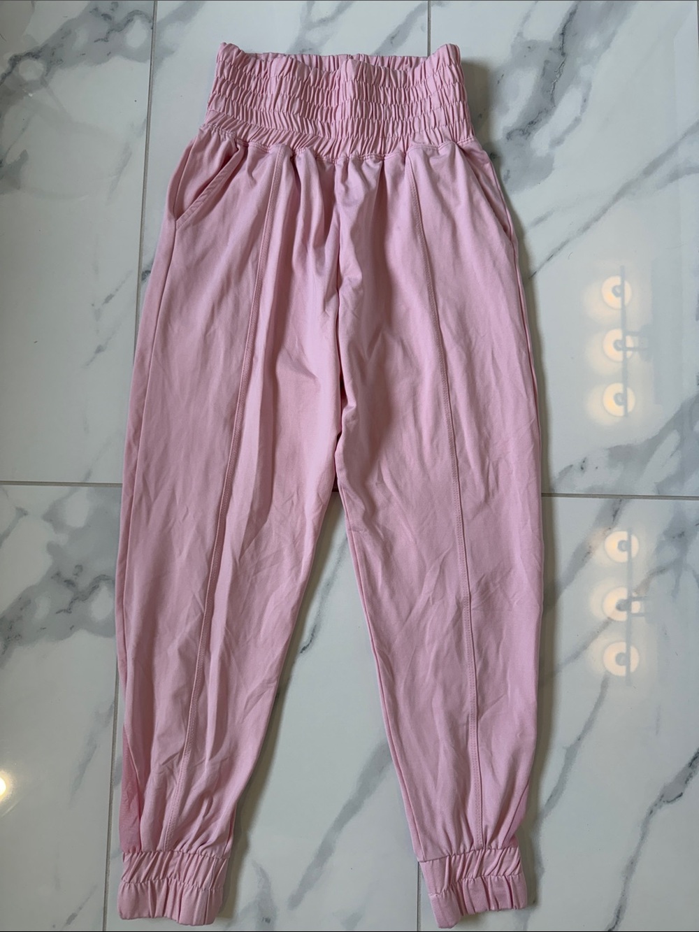 FIVE Dancewear Flight High Waist Track Jogger Pants In Ballet Pink Girls YXL